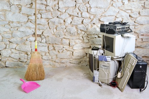 Professional waste removal service in action